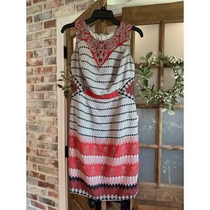 Pepperberry Women's Dress UK 12/US 8 Really Curvy Sleeveless Sheath Dress Orange